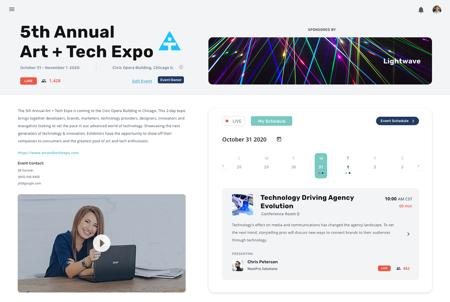 screenshot of Expo Pass